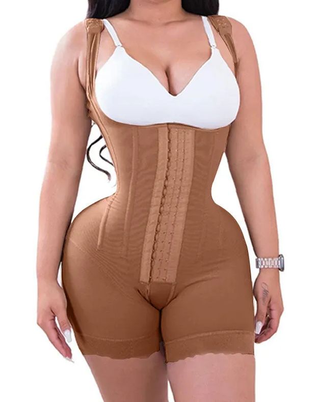 High Double Compression Garment Abdomen Control Hook And Eye Closure Tummy Control Adjustable Bodysuit