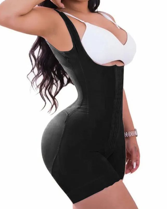 High Double Compression Garment Abdomen Control Hook And Eye Closure Tummy Control Adjustable Bodysuit