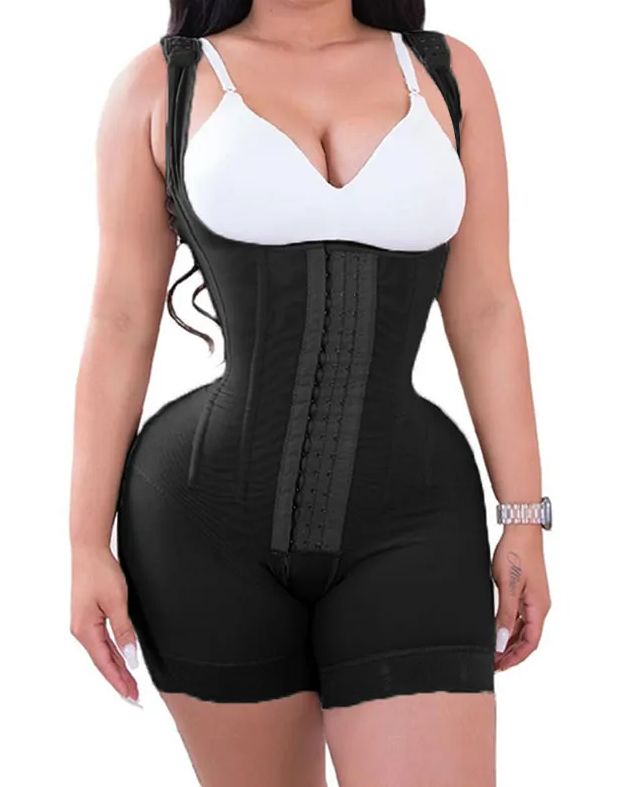 High Double Compression Garment Abdomen Control Hook And Eye Closure Tummy Control Adjustable Bodysuit